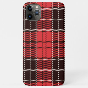 Capa Para iPhone 11 Pro Max Red Tartan