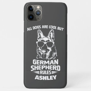 Capa Para iPhone 11 Pro Max Regras de german shepherd e Legal Cachorro Engraça