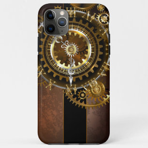 Capa Para iPhone 11 Pro Max Relógio a vapor com engrenagens antigas
