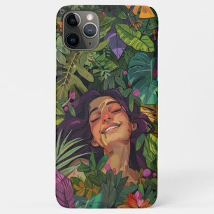 Capa Para iPhone 11 Pro Max Retrato Artístico Rapariga Negra Negra Negra Negra