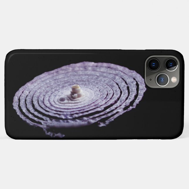 Capa Para iPhone 11 Pro Max Retrato de cebola vermelha (Verso (horizontal))