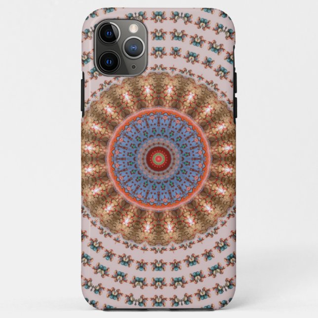 Capa Para iPhone 11 Pro Max Roda Mandala Marrom Claro (Verso)