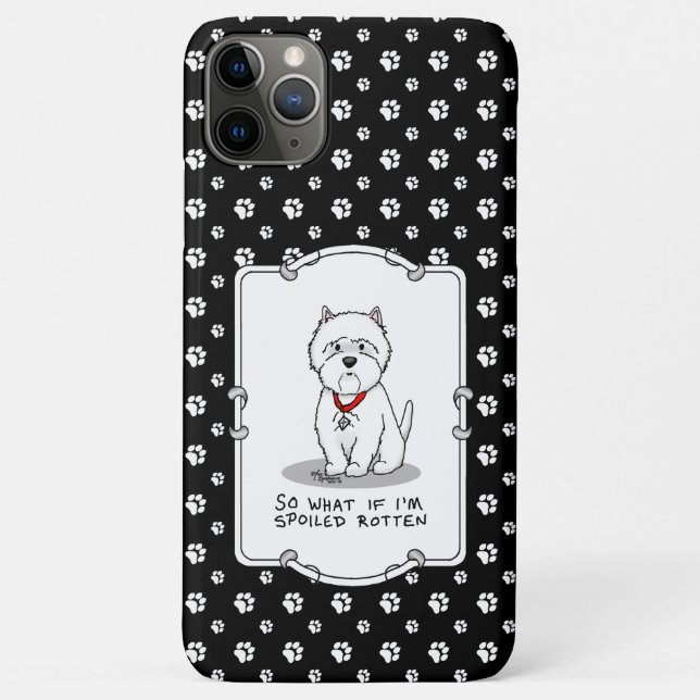 Capa Para iPhone 11 Pro Max Ródano mimado Westin West Highland White Terrier (Verso)