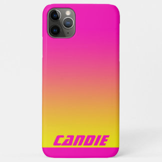 CAPA PARA iPhone 11 PRO MAX ROSA AMARELO ATÔMICO DE SUNSET FLRESCENTE