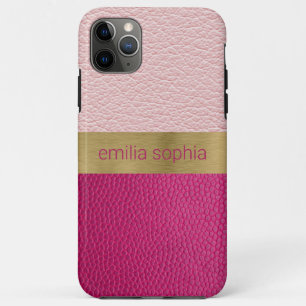 Capa Para iPhone 11 Pro Max Rosa e Fúcsia Personalizados