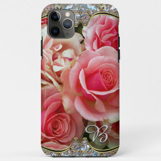 Capa Para iPhone 11 Pro Max Rosa Juxtapose Monograma