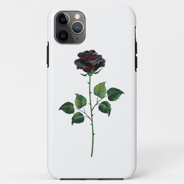 Capa Para iPhone 11 Pro Max Rosa preto (Verso)