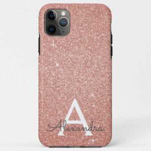 Capa Para iPhone 11 Pro Max Rosa Rosa Rosa Rosa Rosa Dourada, Brilhante e Mono