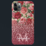 Capa Para iPhone 11 Pro Max Rosa Rosa Rosa Rosa Rosa Rosa Rosa Rosa Rosa Rosa,<br><div class="desc">Chic, Elegante, Vintage, Rosa, Vermelho violeta pálido, nome personalizado floral rosa e capas de iphone monograma. Romântico, design feminino, apresenta floral vintage em fundo rosa vermelha rosa, violeta pálido e ouro escuro de rosa e cobertura brilhante de burgundy. Você pode personalizar com seu nome e monograma inicial. Se você não...</div>