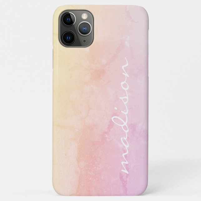 Capa Para iPhone 11 Pro Max Rose Ombre Glam (Verso)