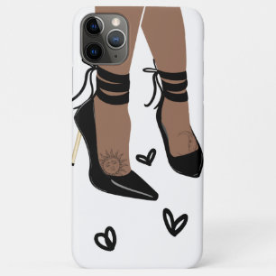 Capa Para iPhone 11 Pro Max Salão de Pele Morena Marrom Sol Lua Chic Feminino