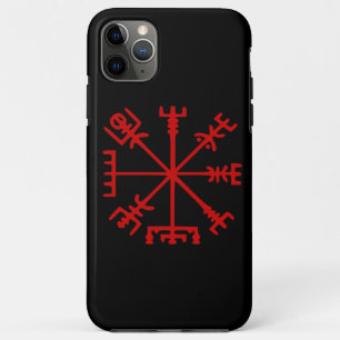 Capa Para iPhone 11 Pro Max Sangue Vegvísir vermelho (compasso de Viking)