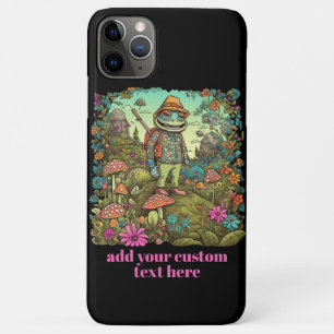 Capa Para iPhone 11 Pro Max Sapo de Flor Selvagem de Flor Curto Personalizado
