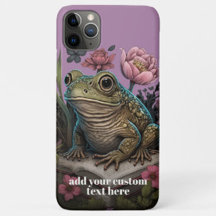 Capa Para iPhone 11 Pro Max Sapo do leitor no Livro Selvflower Cottagecore Per