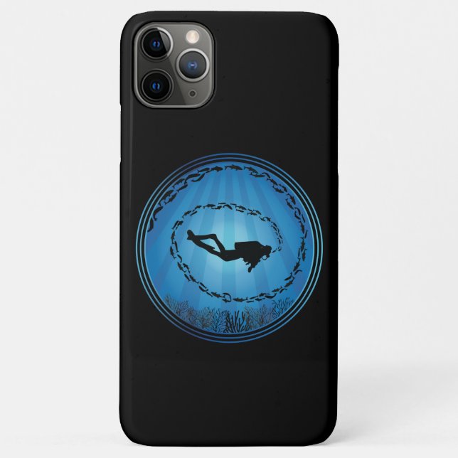 Capa Para iPhone 11 Pro Max Scuba Diver Surarredondado (Verso)