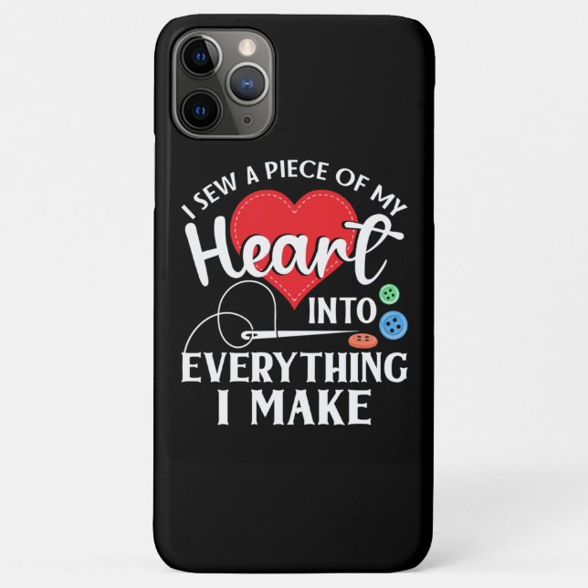 Capa Para iPhone 11 Pro Max Seamstress Quilting Knitting (Verso)