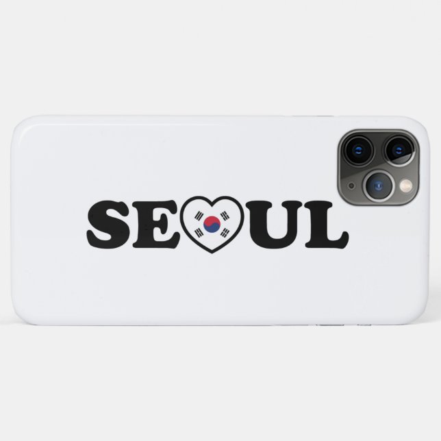 Capa Para iPhone 11 Pro Max Seoul Love Heart Taegeukgi Flag (Verso (horizontal))