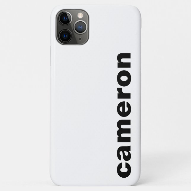 Capa Para iPhone 11 Pro Max Seu Nome Moderno Branco (Verso)