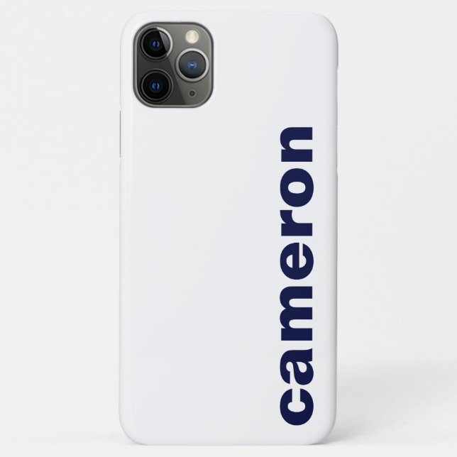 Capa Para iPhone 11 Pro Max Seu Nome Moderno Branco (Verso)