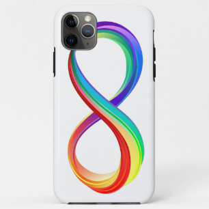 Capa Para iPhone 11 Pro Max Símbolo de Infinidade Arco-Íris em Camadas