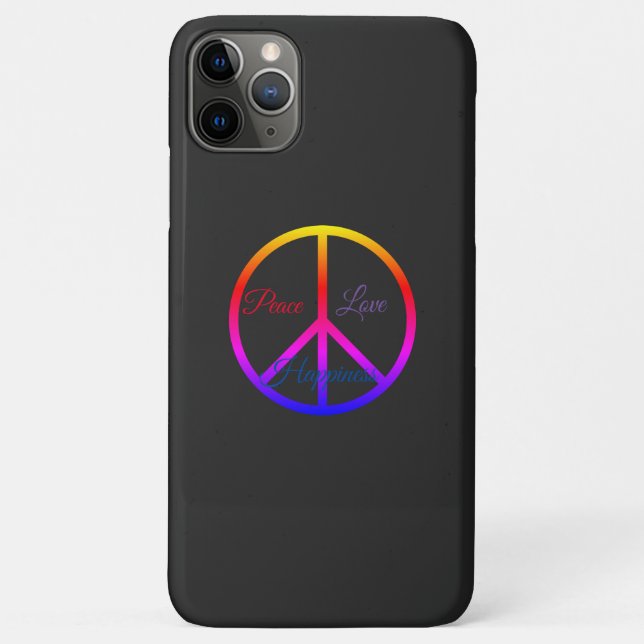 Capa Para iPhone 11 Pro Max Símbolo Rainbow Peace (Verso)