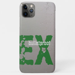 Capa Para iPhone 11 Pro Max sinal de SAÍDA de parede de concreto FALSO à prova