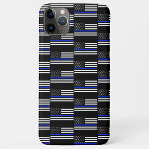 Capa Para iPhone 11 Pro Max Sinalizador de linha azul fina