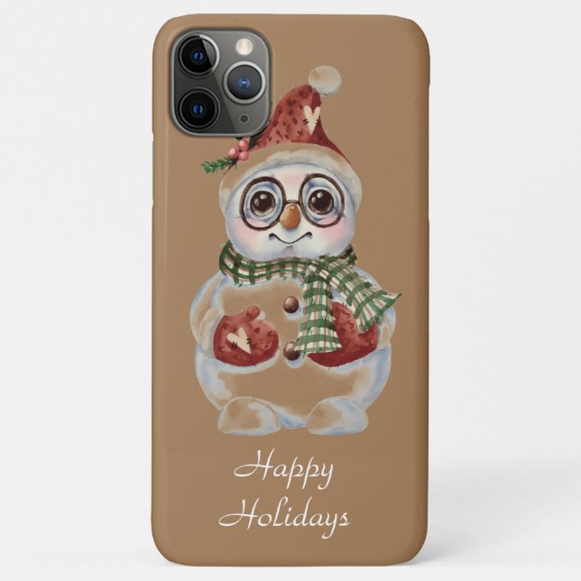 Capa Para iPhone 11 Pro Max Snowman (Verso)