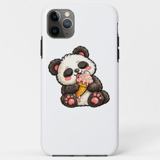 Capa Para iPhone 11 Pro Max Sorvete de Panda Fofo