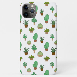 Capa Para iPhone 11 Pro Max Suculentes e cactus ilustrados e bonitos