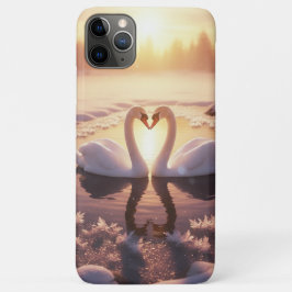 Capa Para iPhone 11 Pro Max Sunrise Swans - beautiful enchanting