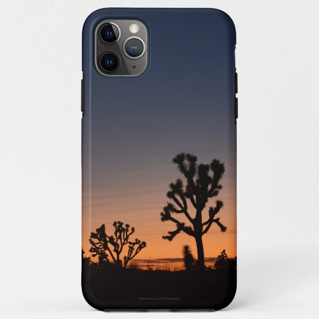 Capa Para iPhone 11 Pro Max Sunset Joshua Trees (Verso)