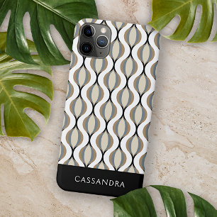 Capa Para iPhone 11 Pro Max Taupe Personalizado - Cinza de tom bege-branco Ond