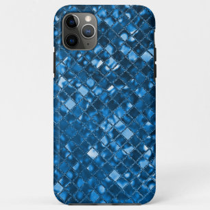 Capa Para iPhone 11 Pro Max Teal Faux Mosaic Glass