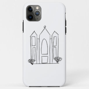 Capa Para iPhone 11 Pro Max Templo Mórmon de Salt Lake City simples moderno