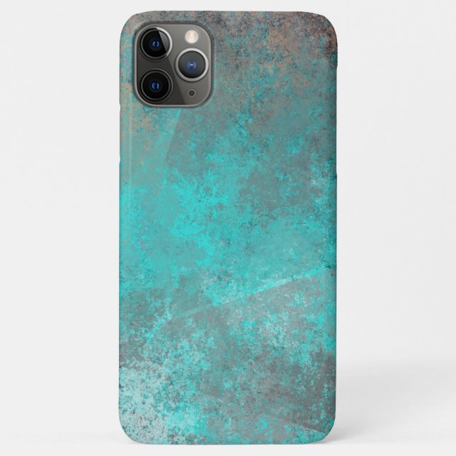Capa Para iPhone 11 Pro Max Tendy Turquoise e Cinzas (Verso)