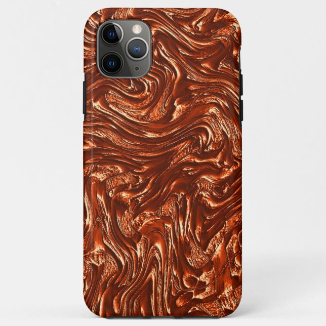 Capa Para iPhone 11 Pro Max Terrata marrom texturizada (Verso)