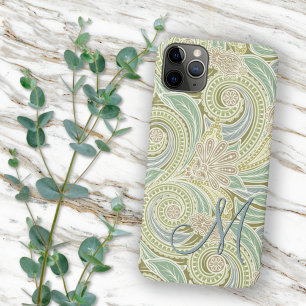 Capa Para iPhone 11 Pro Max Teste padrão floral Pastel chique ornamentado