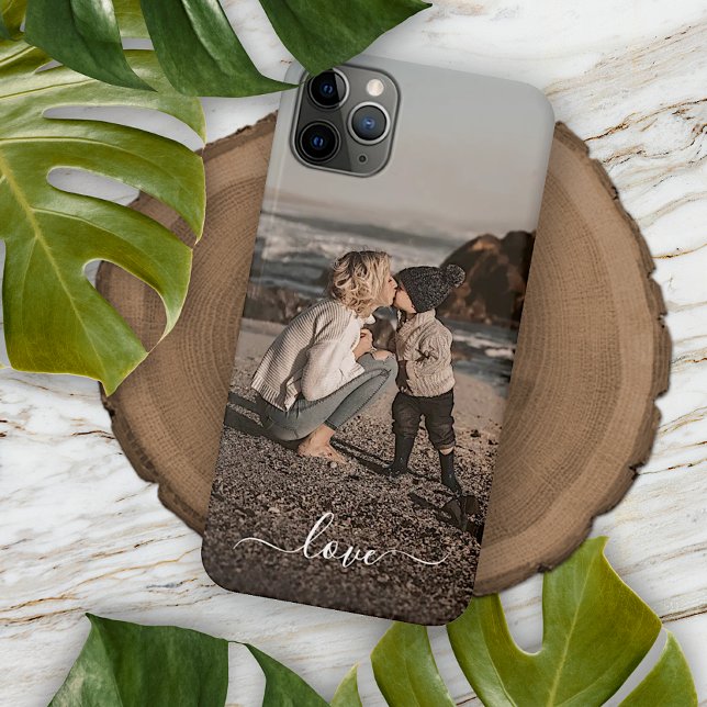 Capa Para iPhone 11 Pro Max Texto de Amor Simples Foto Personalizada Customiza (Criador carregado)
