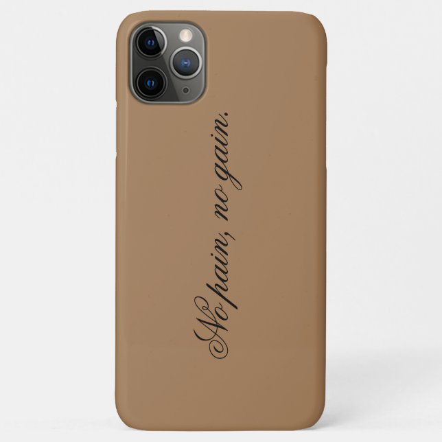Capa Para iPhone 11 Pro Max texto personalizado | motivação para academia | E  (Verso)
