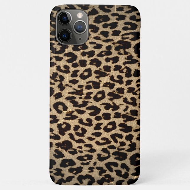 Capa Para iPhone 11 Pro Max Textura impressa em animais de safra do leopardo (Verso)