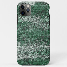Capa Para iPhone 11 Pro Max Textura verde de óleo sobre palitos e fiapos