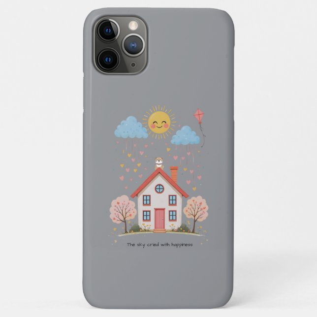 Capa Para iPhone 11 Pro Max The sky cried with happiness (Verso)