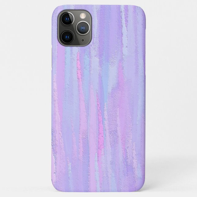 Capa Para iPhone 11 Pro Max Traços de Pincel de Pastel (Verso)
