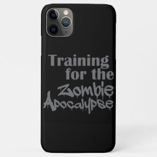Capa Para iPhone 11 Pro Max Treinamento Para O Zombie Apocalypse Engraçado
