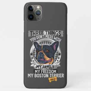 Capa Para iPhone 11 Pro Max Três Coisas Minha Família Minha Liberdade Boston T