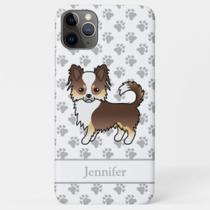 Capa Para iPhone 11 Pro Max Tricolor de chocolate Casaco Chihuahua Cachorro e 