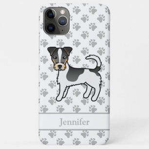 Capa Para iPhone 11 Pro Max Tricolor Rough Casaco Jack Russell Terrier & Name