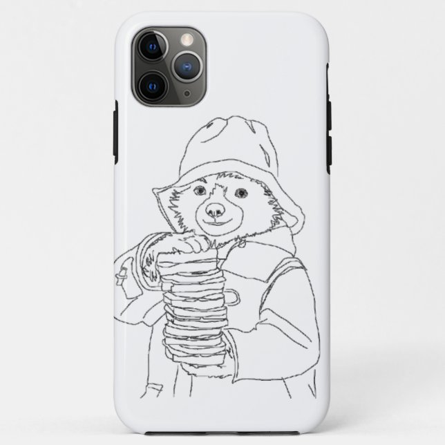 Capa Para iPhone 11 Pro Max Urso com Sanduíches (Verso)