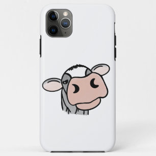 Capa Para iPhone 11 Pro Max vaca de desenho animado preto branco rosa beijo ci